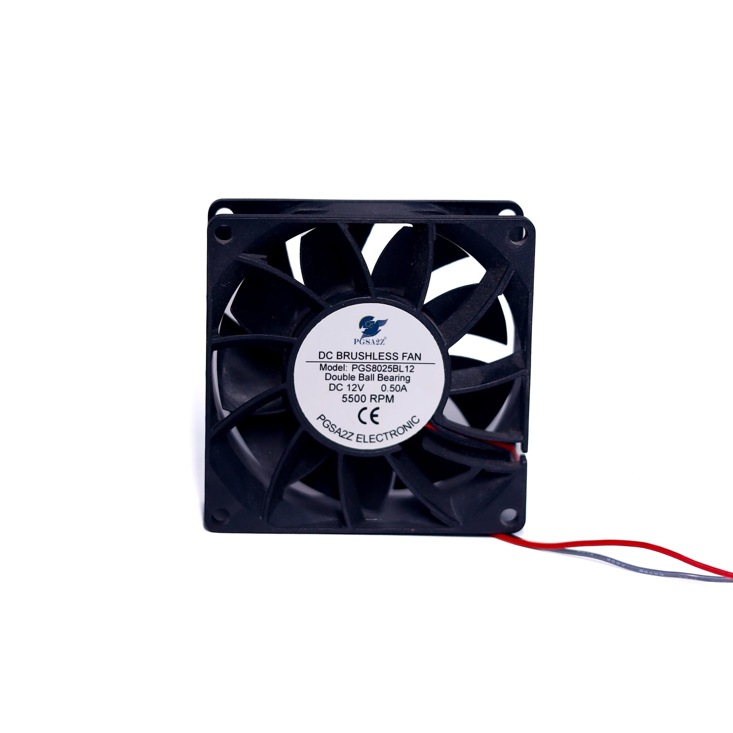 DC Axial Fan 80mm – 12V, 5500RPM