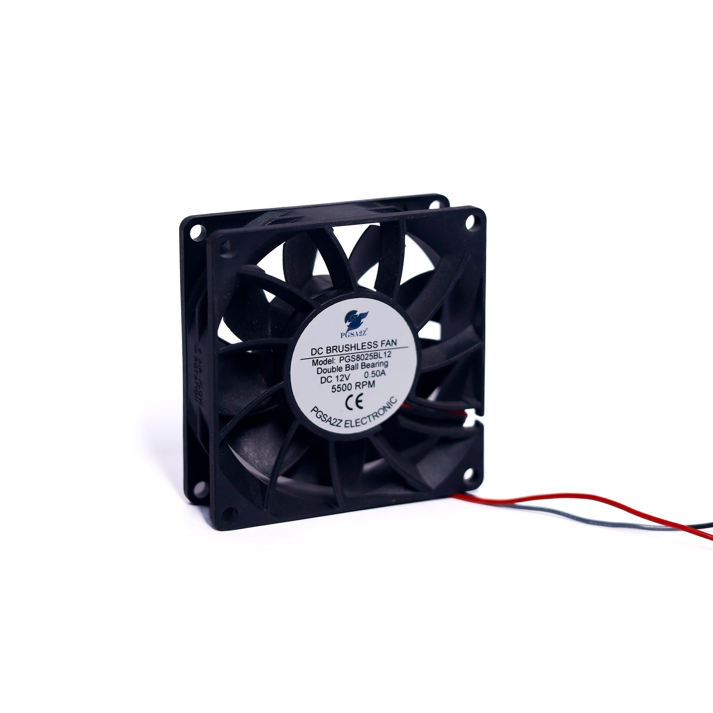 DC Axial Fan 80mm – 12V, 5500RPM