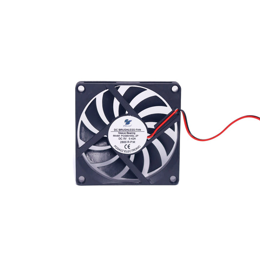 DC Axial Fan 80x10mm (Slim) – 5V, Sleeve Bearing