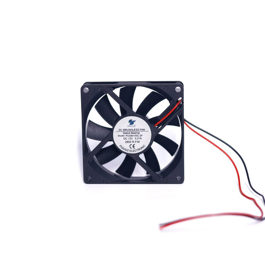 DC Axial Fan 80x15mm (Slim) – 12V, Sleeve Bearing