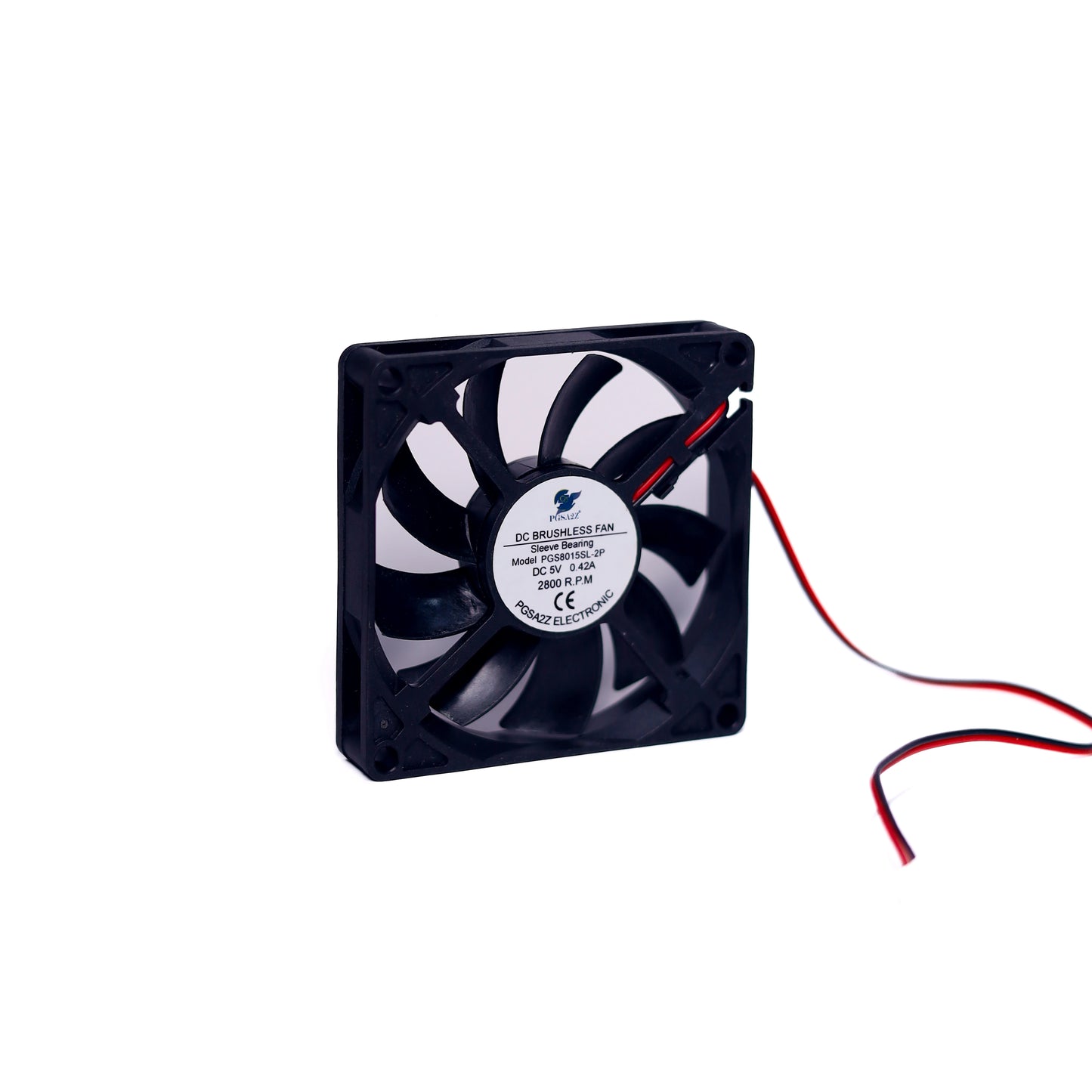 DC Axial Fan 80x15mm (Slim) – 5V, Sleeve Bearing