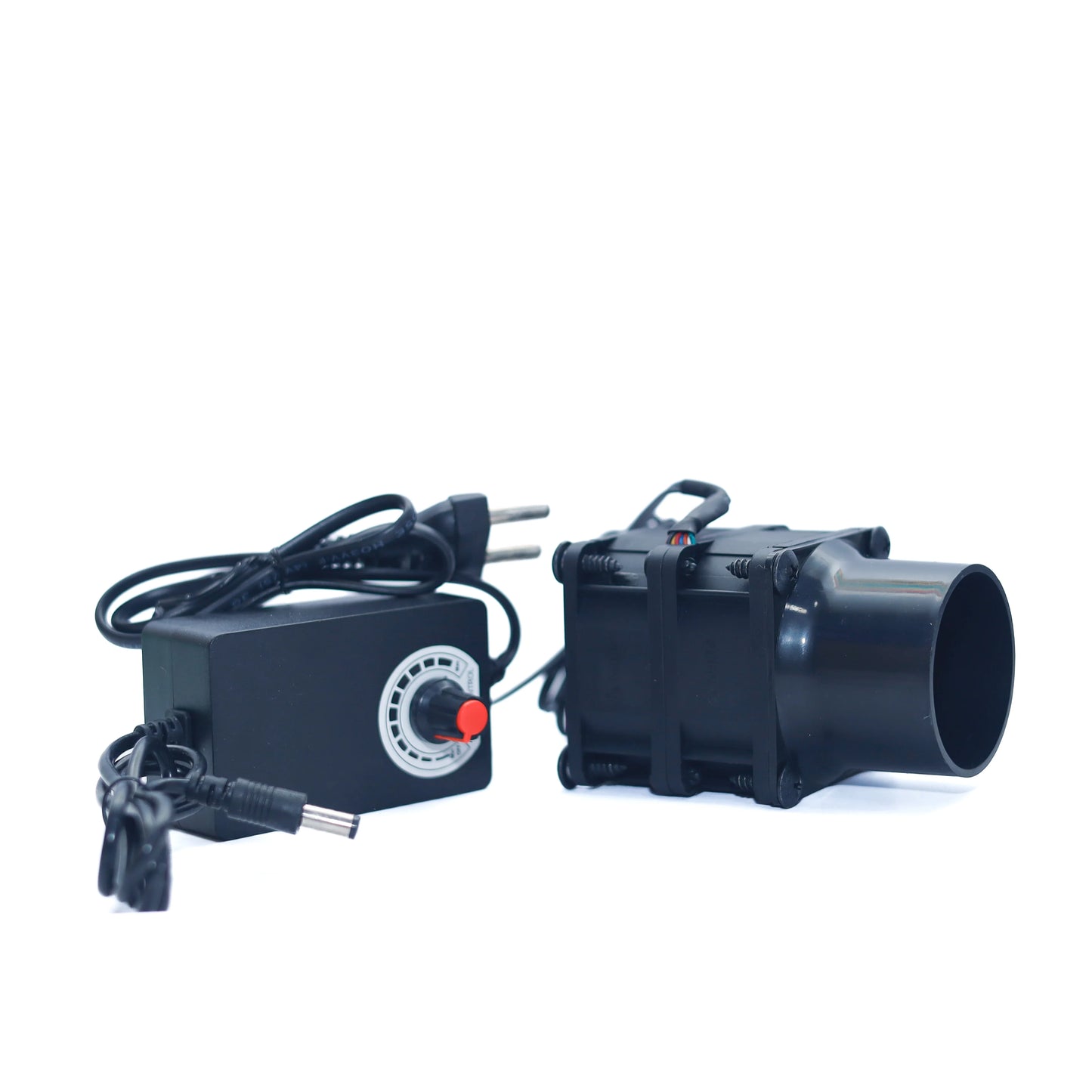 DC Axial-style Fan (Square, with Controller + Wire Grille) – MODEL UNCONFIRMED
