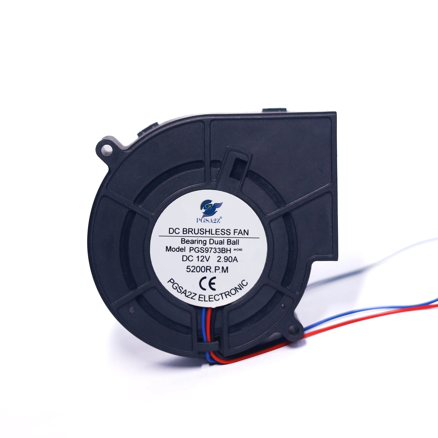 DC Blower Fan 97mm – 12V, 2.90A, 5200RPM