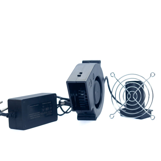 DC Blower Fan 97mm – 12V, 6000RPM (with Controller + Wire Grille)