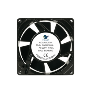 90mm Metal Frame AC Axial Cooling Fan – 220V, High CFM, Ball Bearing